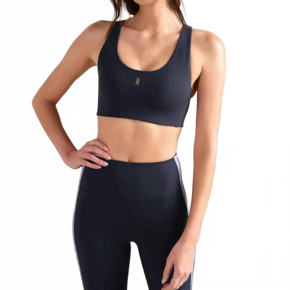 NEW RHONE retro revive sports bra in navy blue